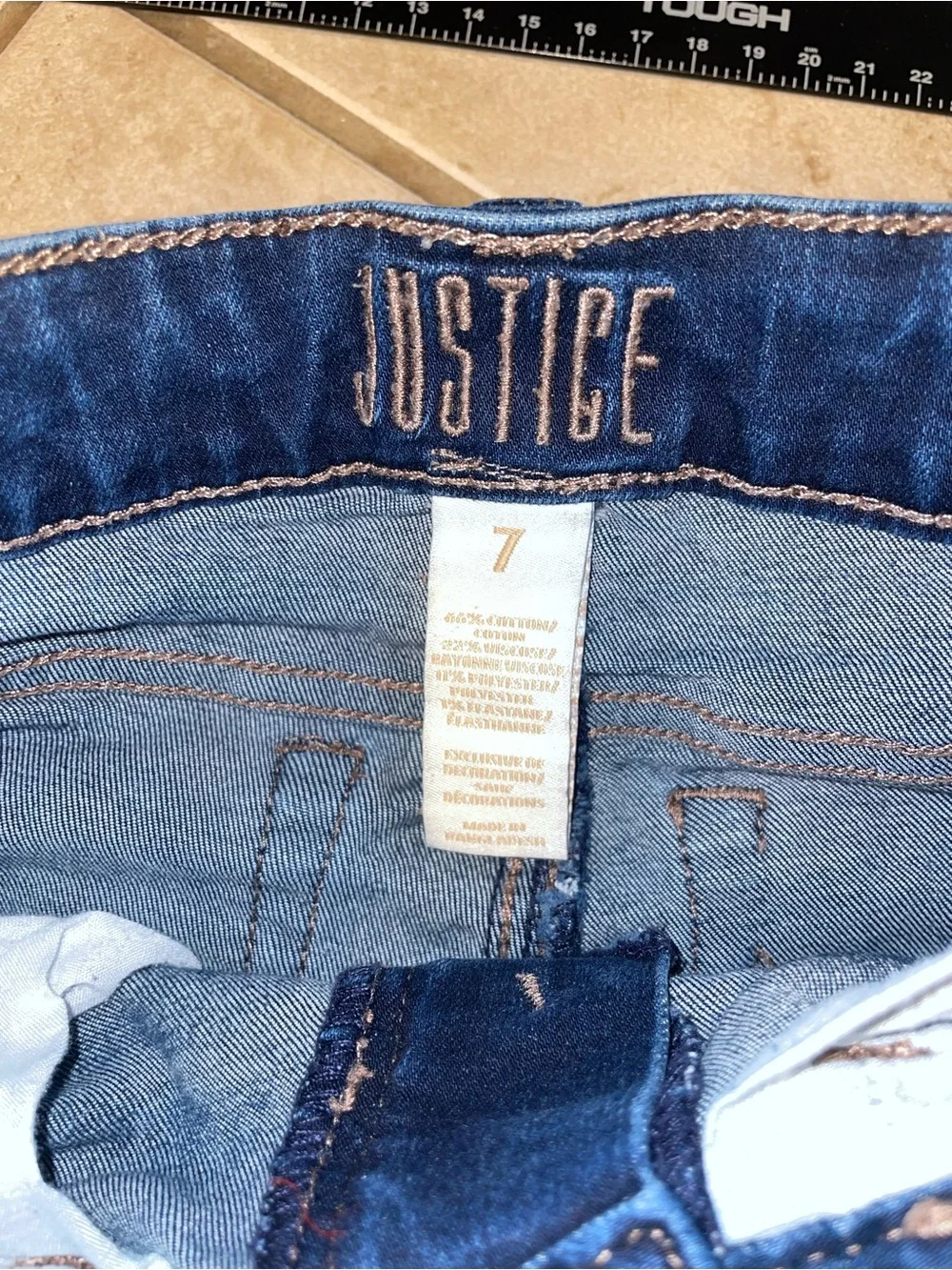 Justice Dark Blue Denim Shorts